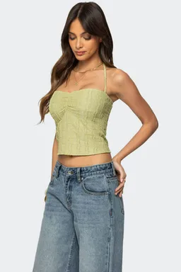 Top halter galya texturado de Edikted en Tops para argentina
