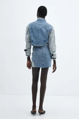 Minifalda jean bicolor de Mango en Faldas para argentina