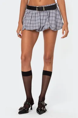 Minifalda skort cuadros texturizada de Edikted en Shorts para argentina
