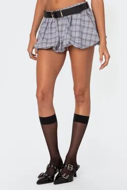 Minifalda skort cuadros texturizada de Edikted en Shorts para argentina
