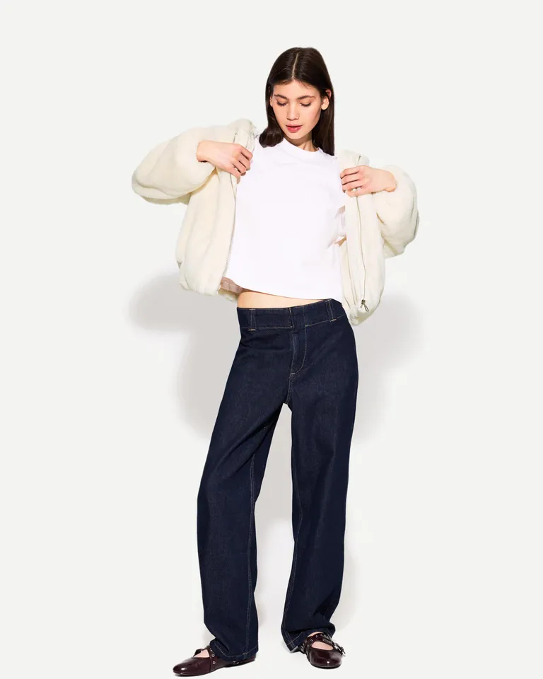 Campera capucha efecto piel de Bershka en Chaquetas para argentina