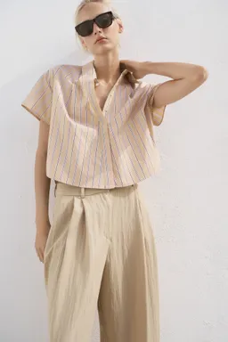 Camisa rayas manga corta de Mango en Camisas para argentina