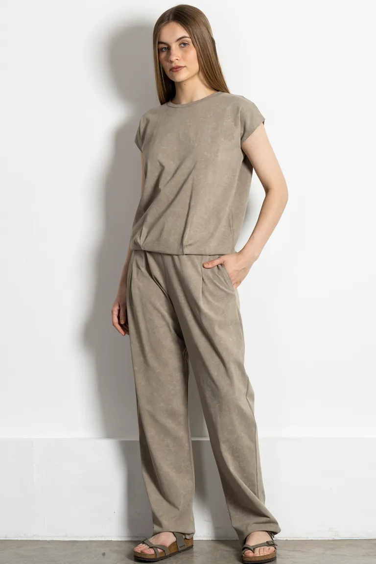 Remera holgada de jersey de algodón con pliegues en el frente para mujer de Kill en Remeras para argentina