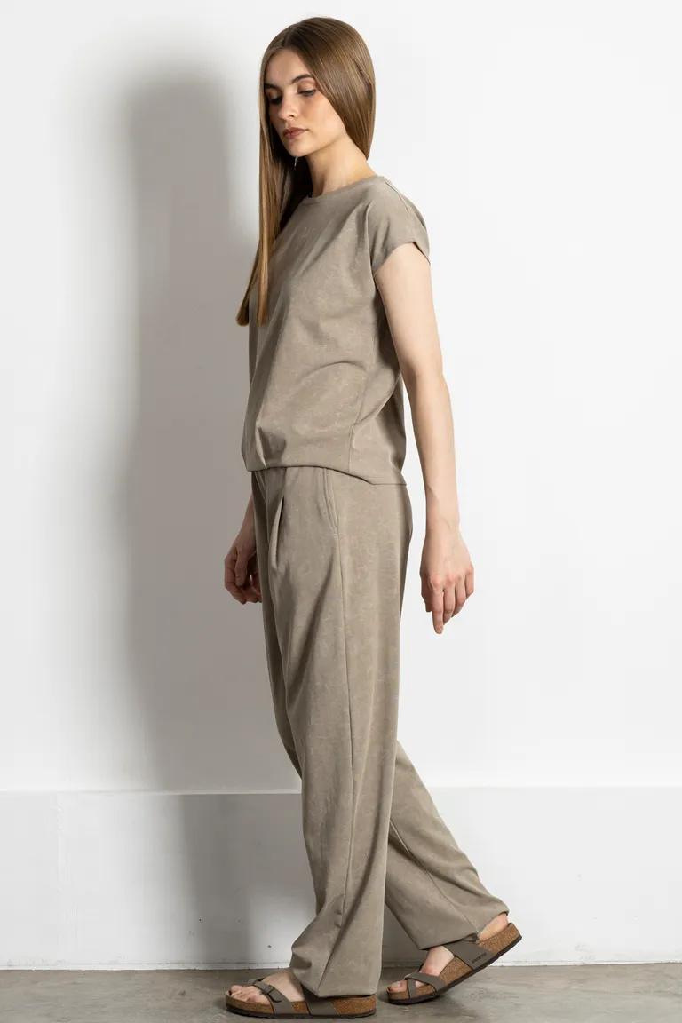 Remera holgada de jersey de algodón con pliegues en el frente para mujer de Kill en Remeras para argentina