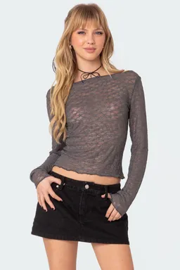 Top encaje transparente leony de Edikted en Tops para argentina