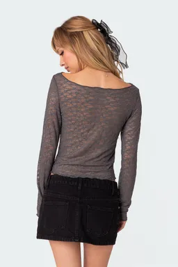Top encaje transparente leony de Edikted en Tops para argentina