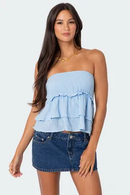 Top peplum strapless lino de Edikted en Tops para argentina