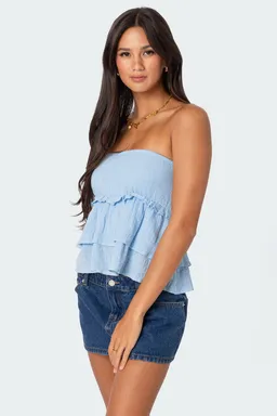 Top peplum strapless lino de Edikted en Tops para argentina