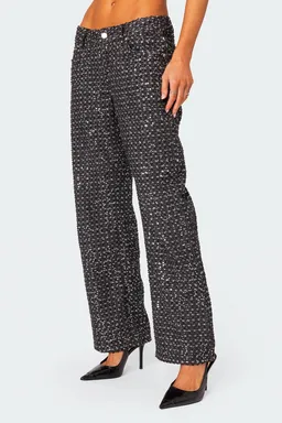 Jeans lentejuelas holgados nyah de Edikted en Pantalones para argentina