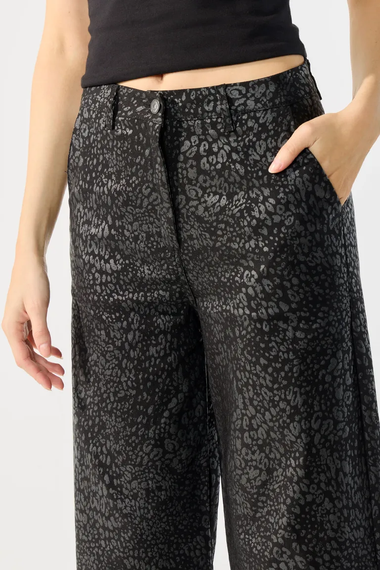 Pantalón ancho de bengalina estampada para mujer de Cuesta Blanca en Pantalones para argentina