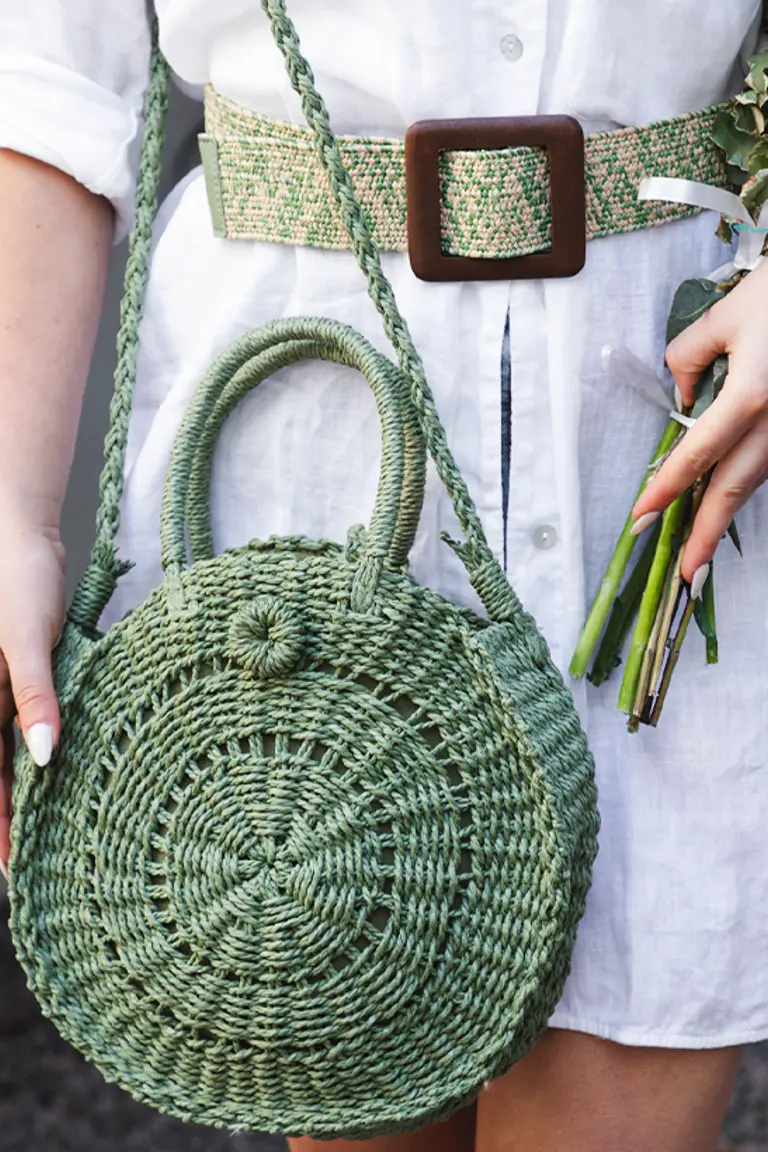 Cartera De Rafia de Exotica Accesorios Bolsos y Carteras Crema