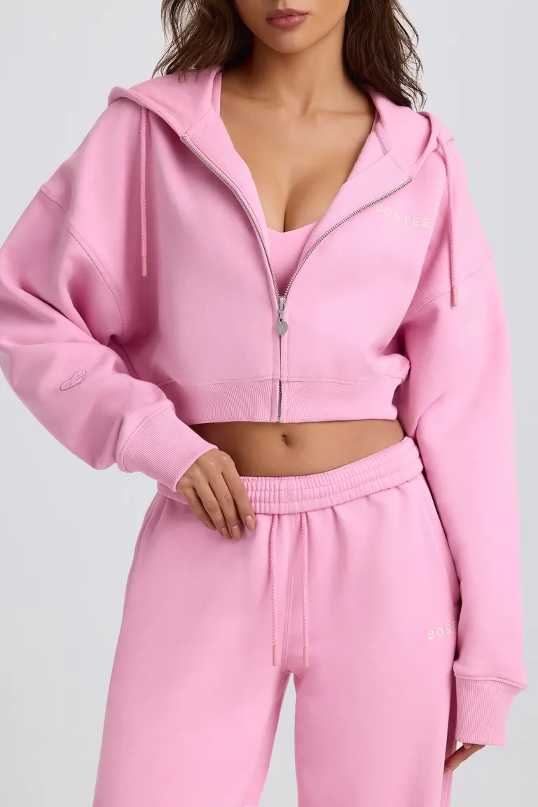 Buzo corto con cierre rosa de Oh Polly en Buzos y Sweaters para argentina