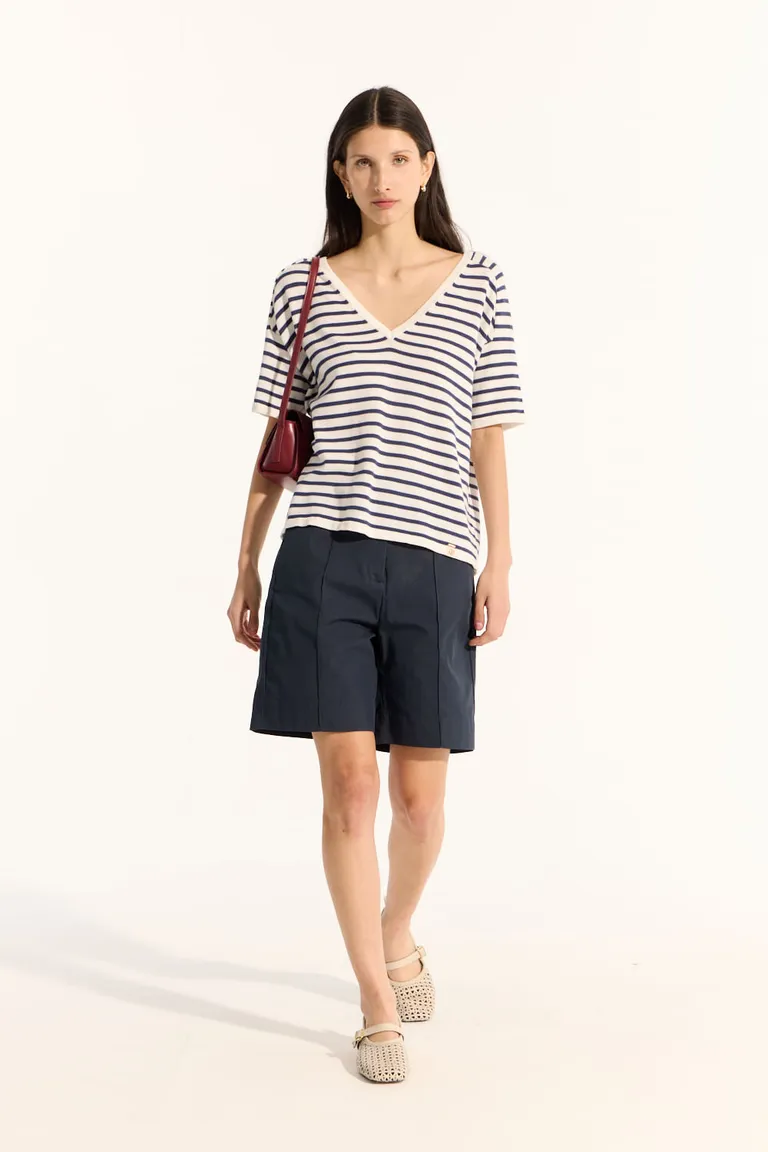 Shorts de corte clásico en color azul marino para mujer de Portsaid en Shorts para argentina