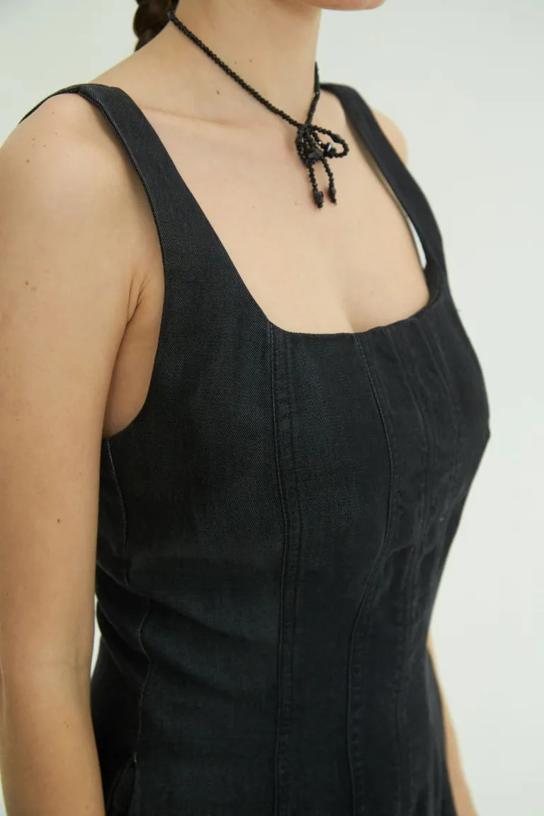 Vestido largo con detalles en bordado y silueta A de Las Pepas en Vestidos para argentina