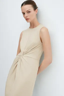 Vestido algodón con nudo de Mango en Vestidos para argentina