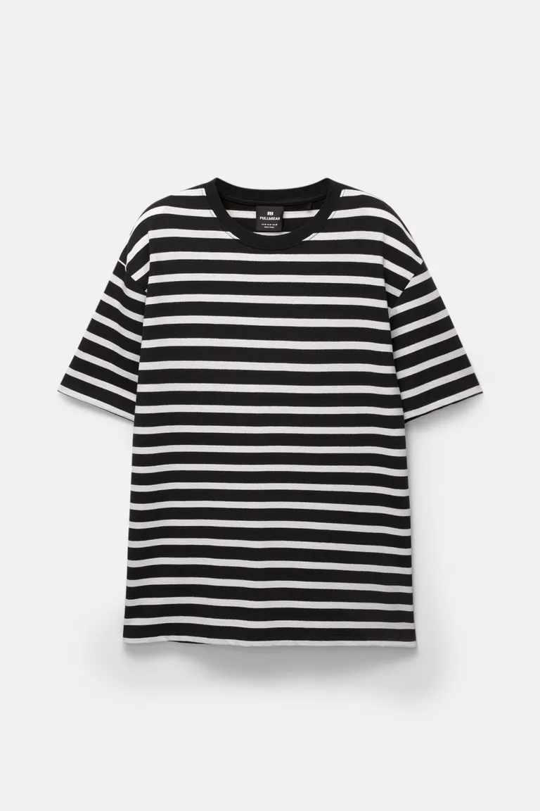 Camiseta rayas algodón de Pull&Bear en Remeras y Polos para argentina