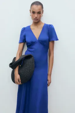 Vestido lino flores de Mango en Vestidos para argentina