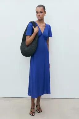 Vestido lino flores de Mango en Vestidos para argentina