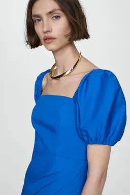 Vestido estampado manga abullonada de Mango en Vestidos para argentina