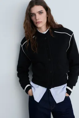 Chaqueta bomber punto de Mango en Chaquetas para argentina