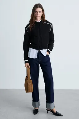 Chaqueta bomber punto de Mango en Chaquetas para argentina