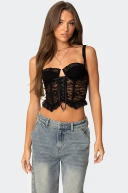 Corset encaje transparente josslyn de Edikted en Ropa Interior y Medias para argentina