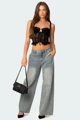 Corset encaje transparente josslyn de Edikted en Ropa Interior y Medias para argentina