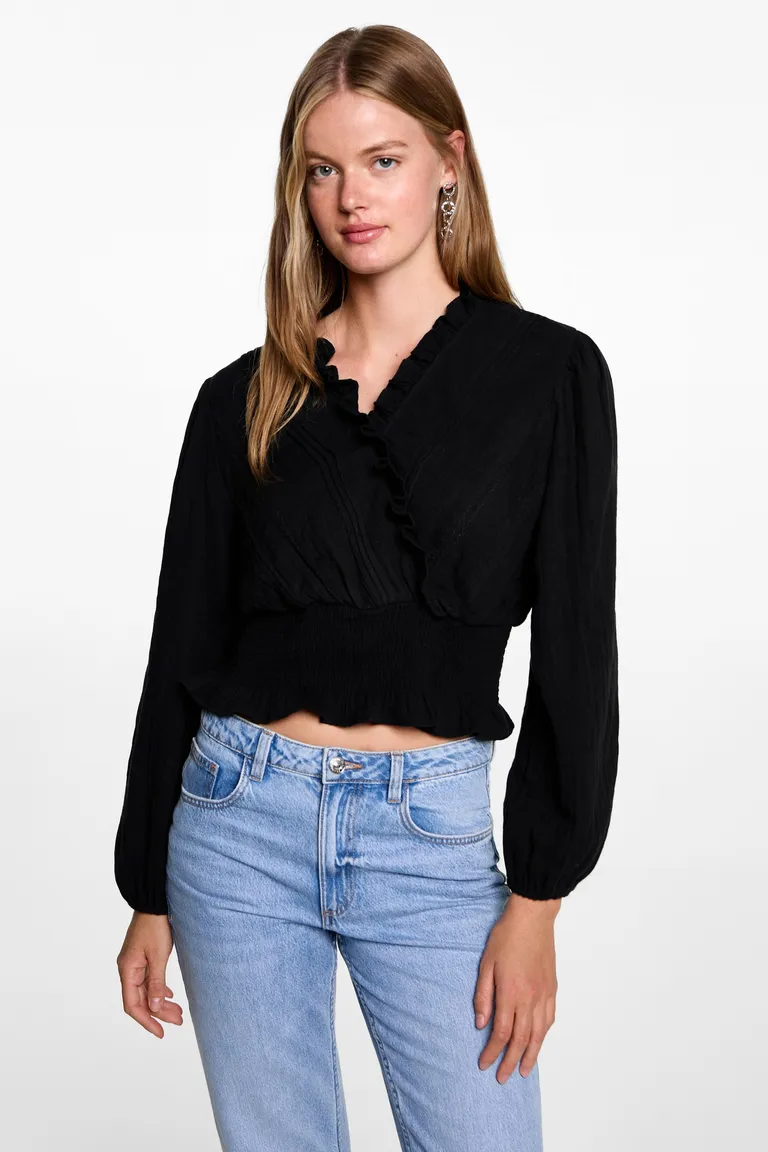 Blusa con escote cruzado de Mango Teen en Blusas para argentina