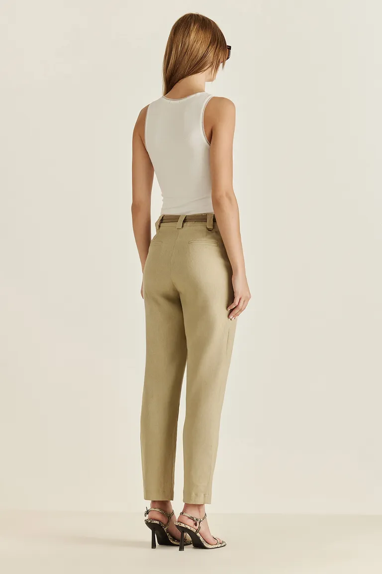 Pantalón de lino de corte relajado para mujer de Tucci en Pantalones para argentina