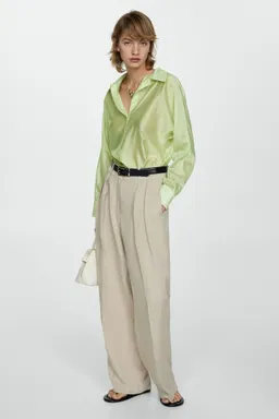 Camisa lyocell satinada de Mango en Camisas para argentina