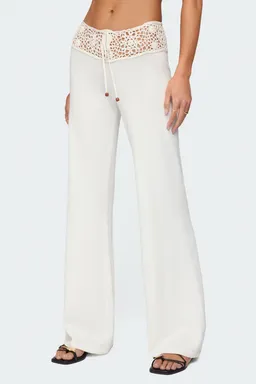 Pantalón kirsty cintura crochet de Edikted en Pantalones para argentina