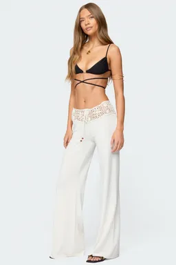 Pantalón kirsty cintura crochet de Edikted en Pantalones para argentina