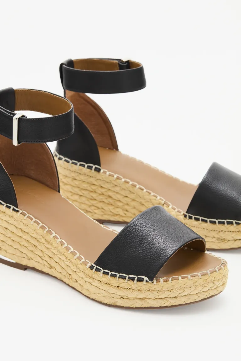 Sandalias de plataforma de 7 cm con doble tira de cuero y suela de goma de Rapsodia en Sandalias para argentina