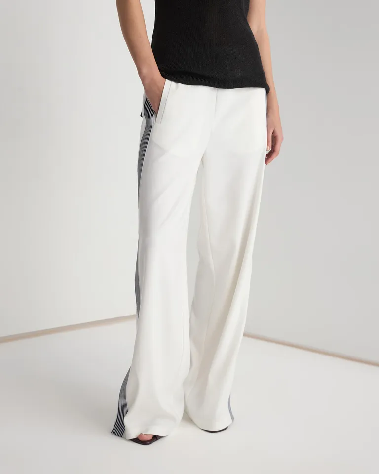 Pantalón deportivo de tiro alto medio con detalles tejidos y bolsillos forrados de Prüne en Pantalones para argentina