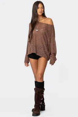 Bri sweater cuello barco oversized de Edikted en Buzos y Sweaters para argentina