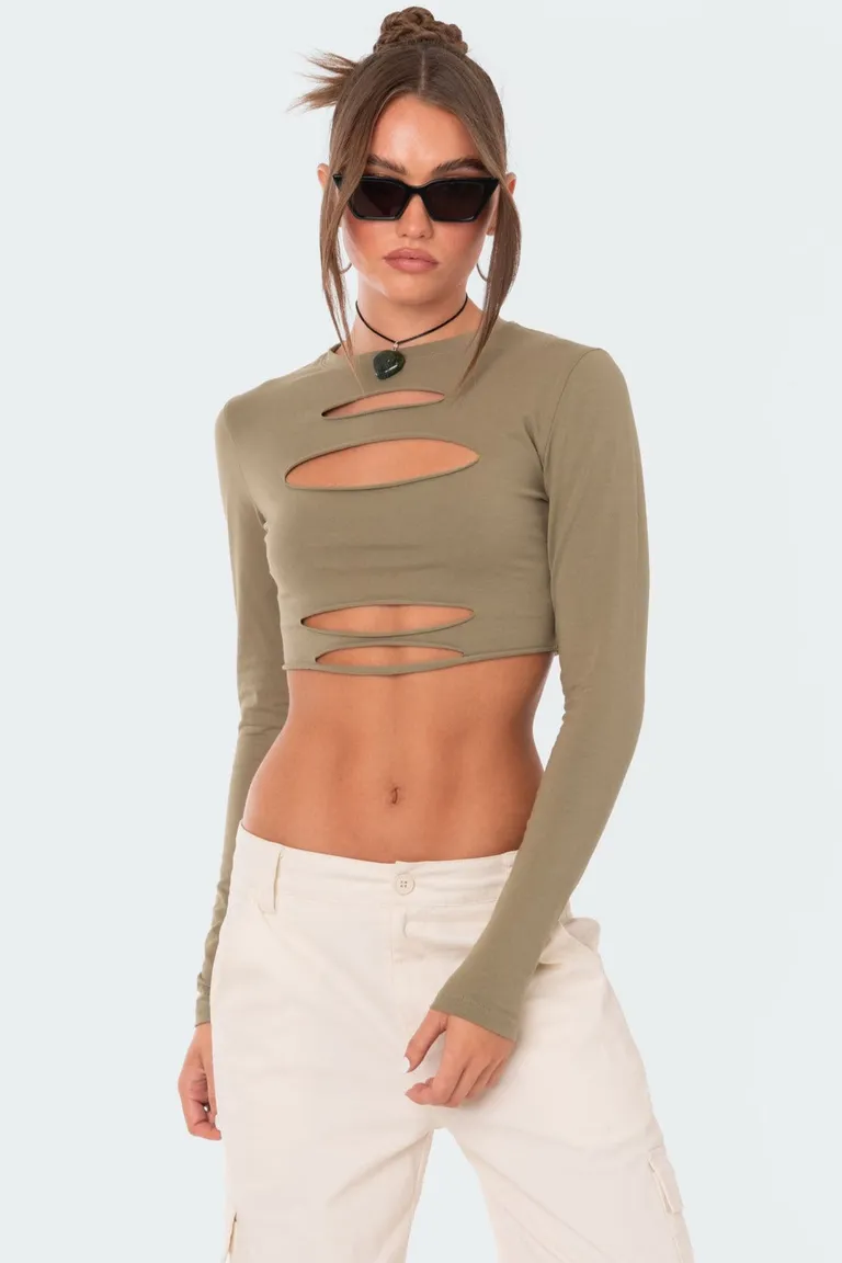 Crop top slashed de Edikted en Tops para argentina