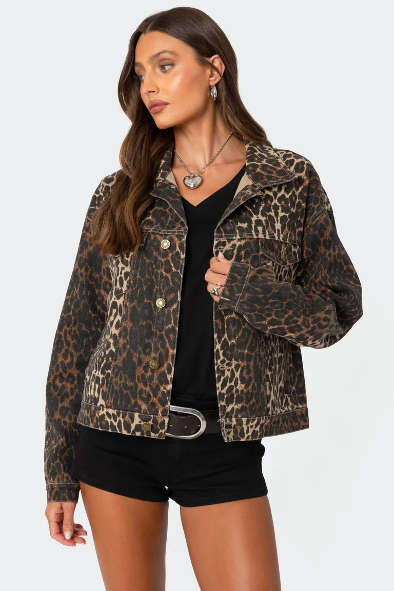 Campera jean animal print de Edikted en Chaquetas para argentina