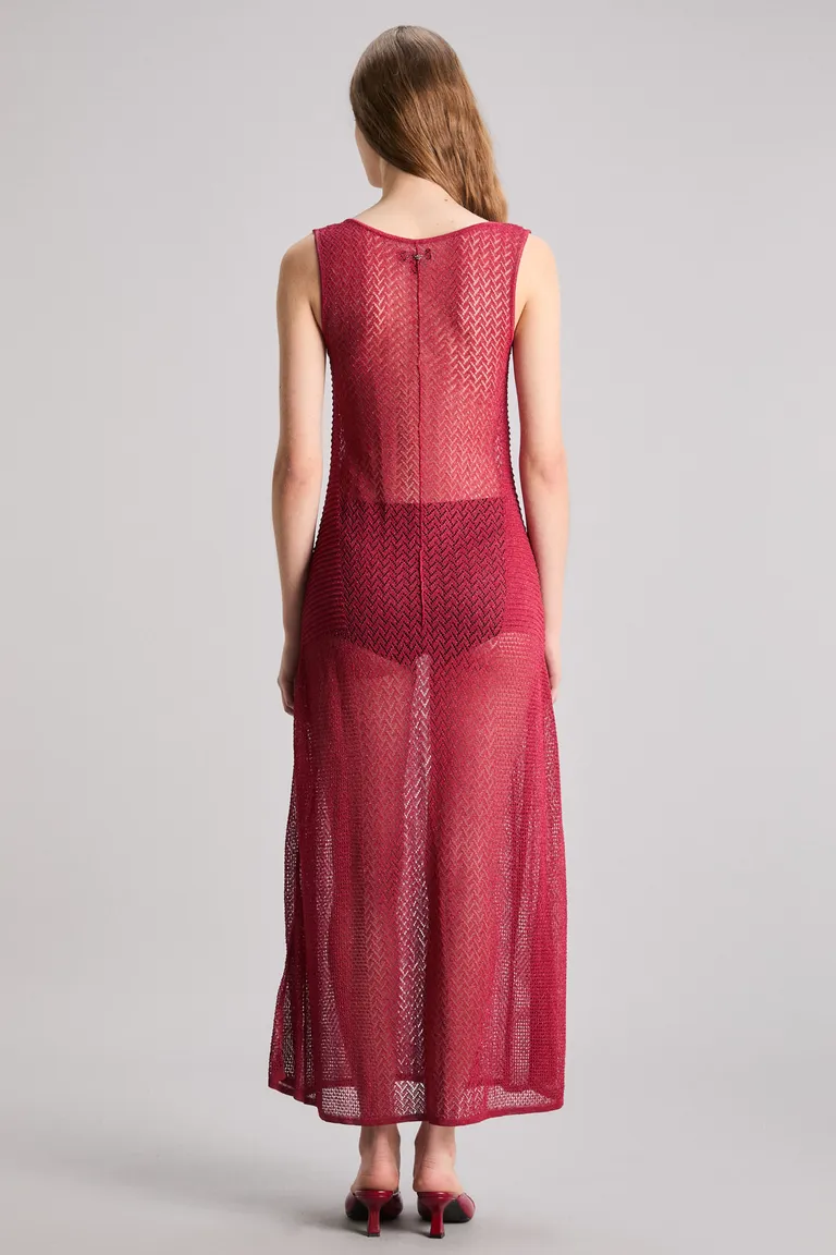 Vestido maxi con calados exclusivos y escote en V profundo de Kosiuko en Vestidos para argentina