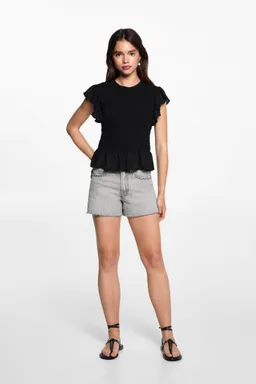 Blusa fruncida manga volante de Mango Teen en Blusas para argentina