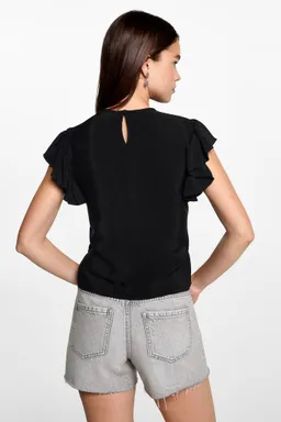 Blusa fruncida manga volante de Mango Teen en Blusas para argentina