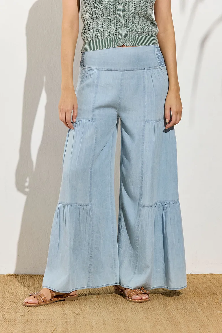 Pantalón fruncido y holgado con detalles en la cintura de Indiastyle en Pantalones para argentina