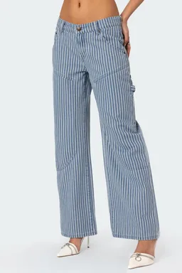 Jean carpintero rayado de Edikted en Pantalones para argentina