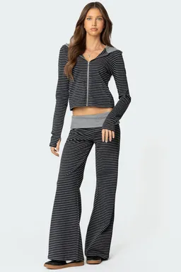 Pantalones meggy rayas cintura doblada de Edikted en Pantalones para argentina