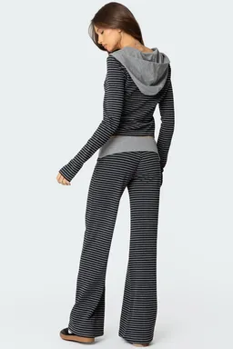Pantalones meggy rayas cintura doblada de Edikted en Pantalones para argentina