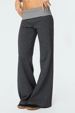Pantalones meggy rayas cintura doblada de Edikted en Pantalones para argentina
