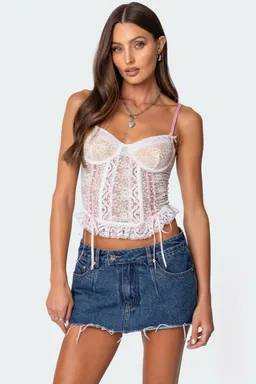 Corset encaje transparente nicolette de Edikted en Ropa Interior y Medias para argentina