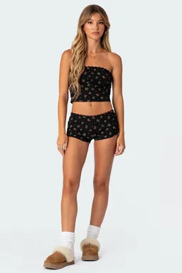 Shorts estampados waffle aislinn de Edikted en Shorts para argentina