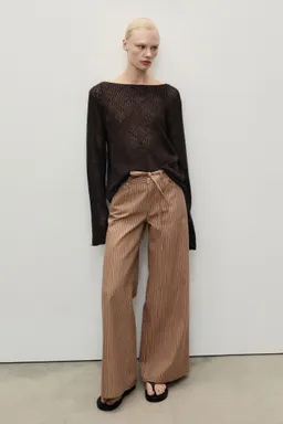 Jean wideleg rayas tiro bajo de Mango en Pantalones para argentina