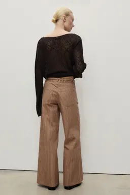 Jean wideleg rayas tiro bajo de Mango en Pantalones para argentina