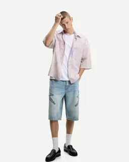 Camisa oversize manga corta rayada de Bershka en Camisas para argentina